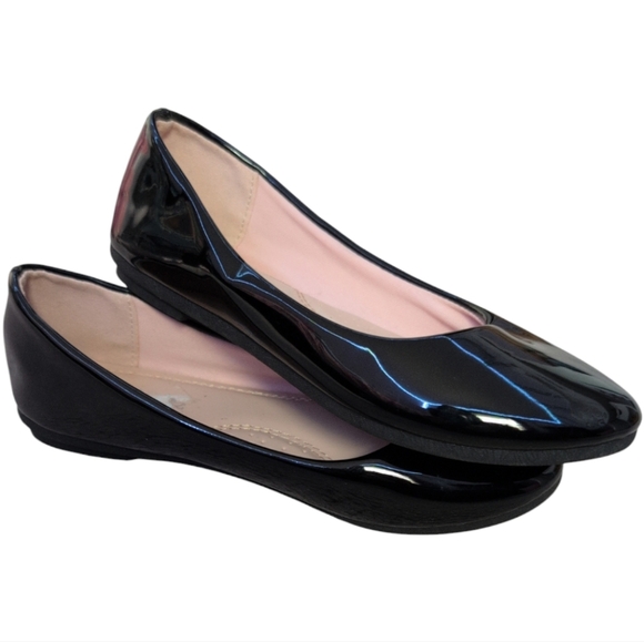 Black patent leather ballet flats Link Comfort size 1 - Picture 1 of 4